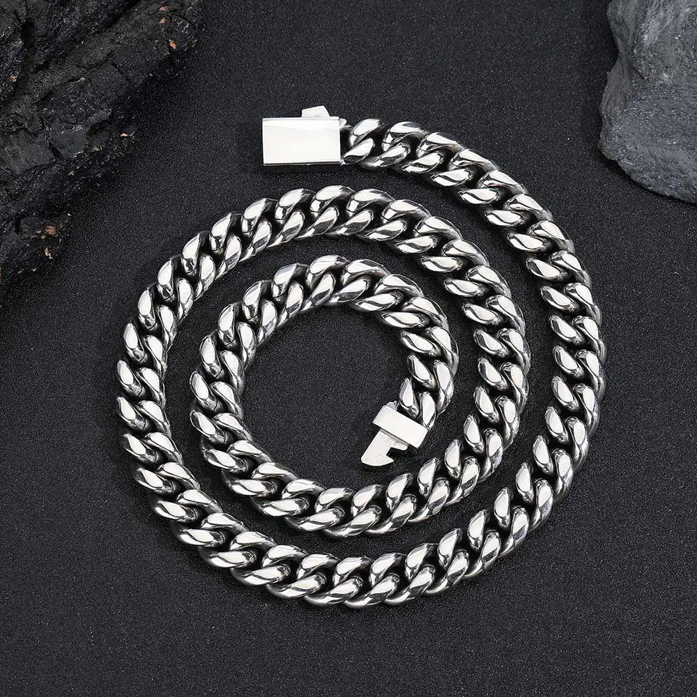 Cuban Link Chain - Silver Color