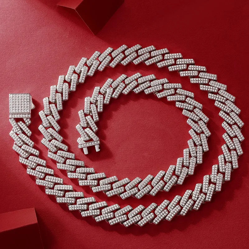 8mm/14mm Moissanite Cuban Link Chain