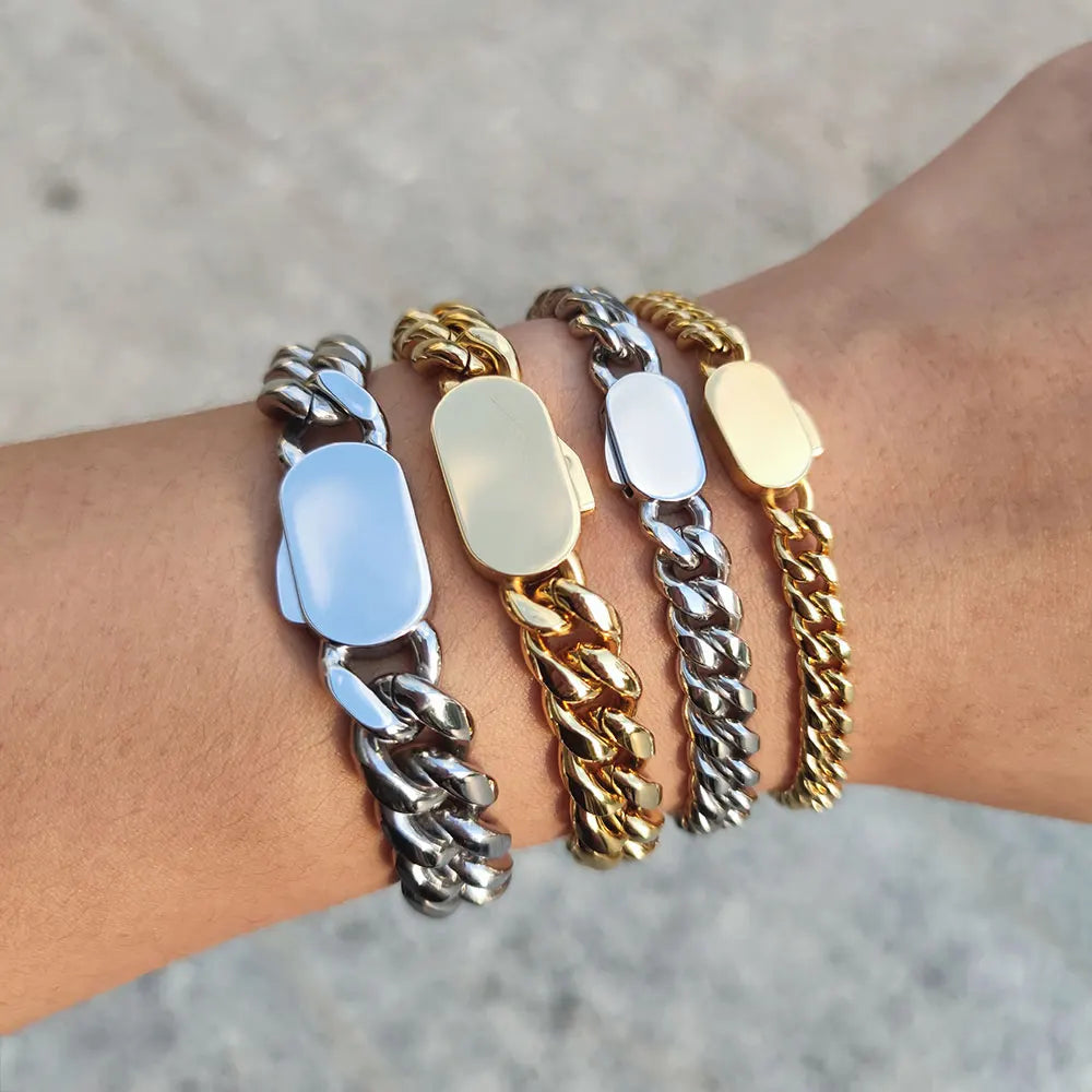 Cuban Link Bracelet - Gold Color