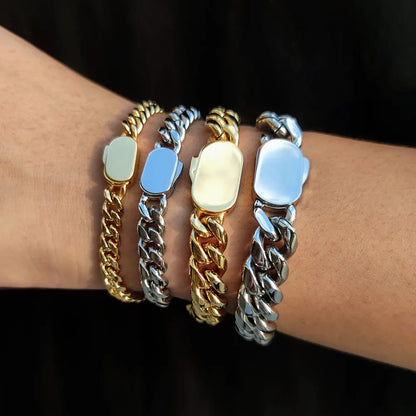 Cuban Link Bracelet - Silver Color