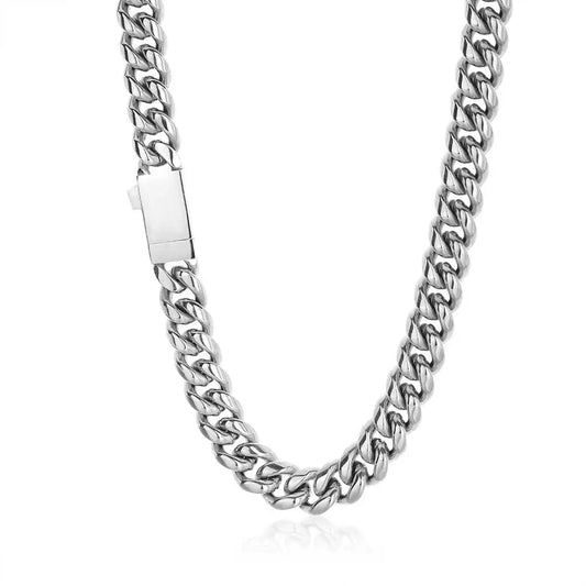 Cuban Link Chain - Silver Color
