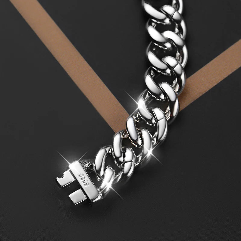 8mm Moissanite Cuban Link Bracelet