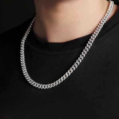 8mm/14mm Moissanite Cuban Link Chain