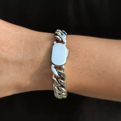 Cuban Link Bracelet - Silver Color