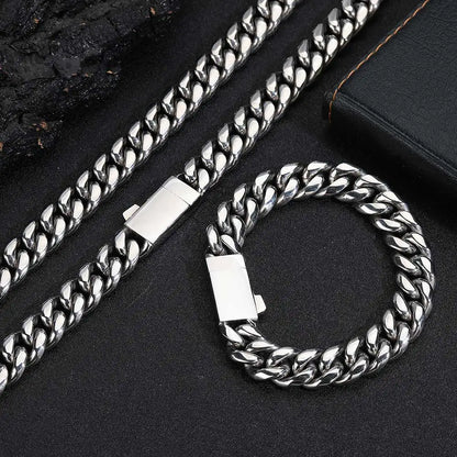 Cuban Link Chain - Silver Color