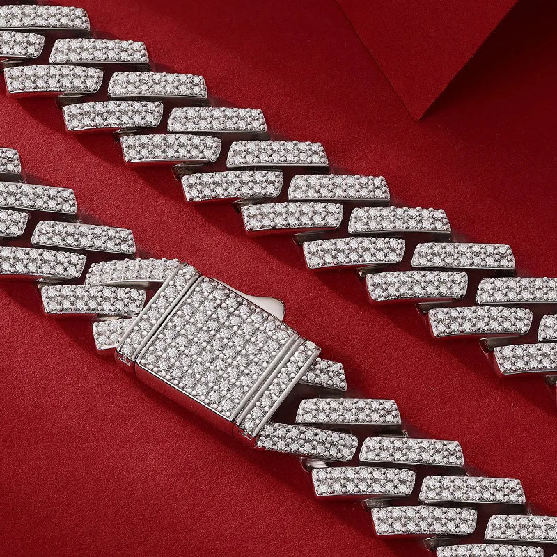 8mm/14mm Moissanite Cuban Link Chain