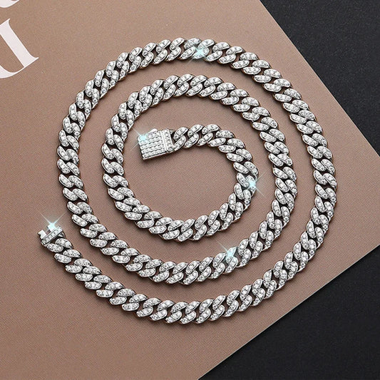 8mm/14mm Moissanite Cuban Link Chain